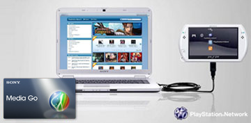 Connect your PSP® system and your PC with Media Go